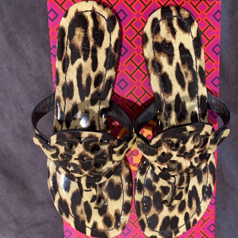 Tory Burch leopard print Miller sandals